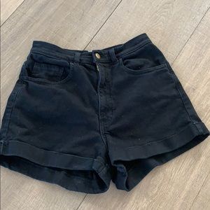 High waisted jean shorts